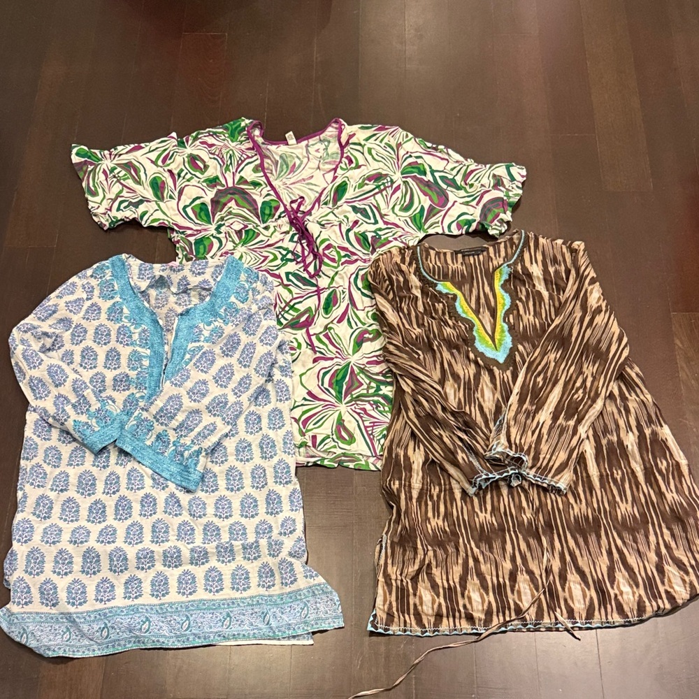 Colorful Patterned Beach Cover-Up Set